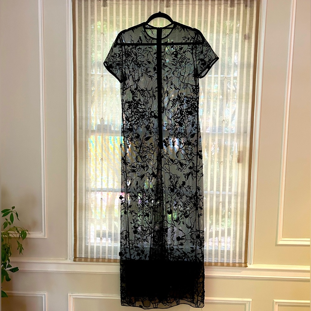 Lace evening gown.